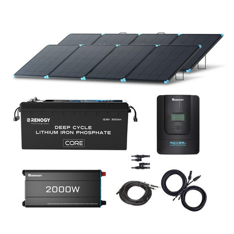4Kwh Notfall Backup System 800W tragbare Solartasche 12V 300Ah Lithium Batterie 2000W reine Sinuswelle Wechselrichter