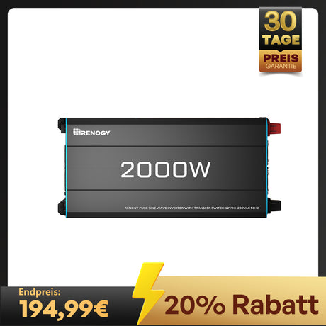 12V Wechselrichter Reine Sinuswelle 3000W / 2000W / 1000W