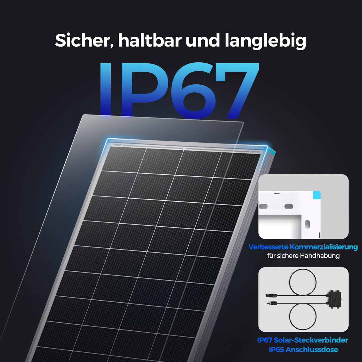 200W 12V/24V Premium Solaranlage mit 20A MPPT Laderegler für Wohnmobile/Haus/Garten
