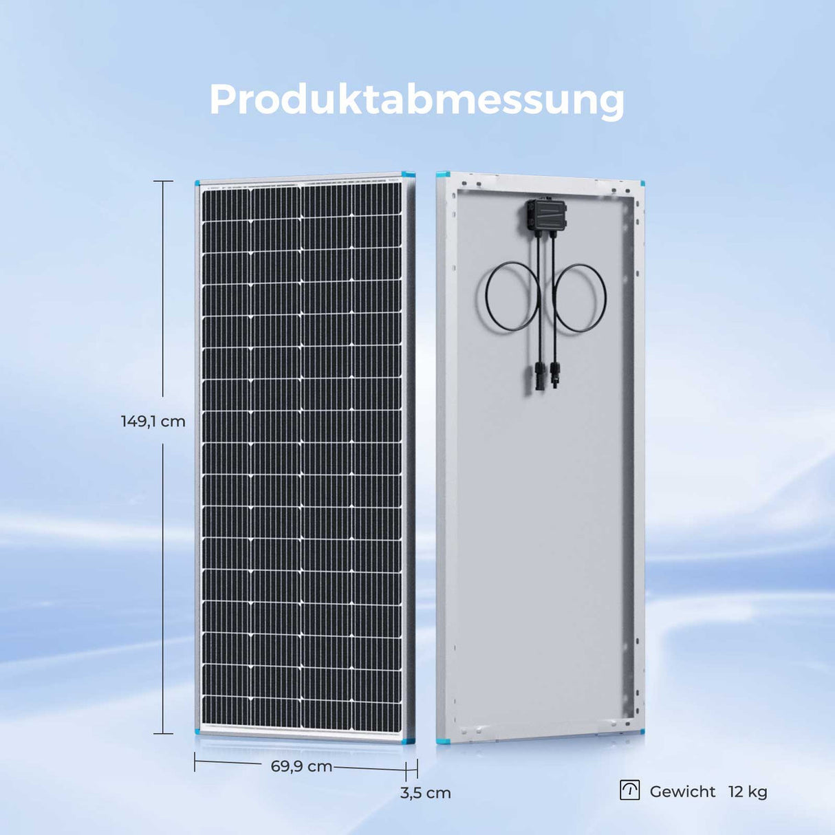 Solarmodul 200W 12V monokristallin Solarpanel Balkonkraftwerk Wohnmobil Camping
