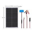 30W Solaranlage PWM Laderegler für Garten und Camper