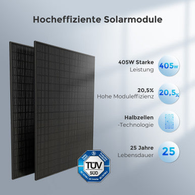 Sonderangebot Renogy x NEP Balkonkraftwerk 810W Monocristalline Solarmodul mit 800W Mikrowechselrichter und Halterung