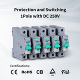 10A/16A/32A/50A/63A 1P DC-Miniatur-Leistungsschalter