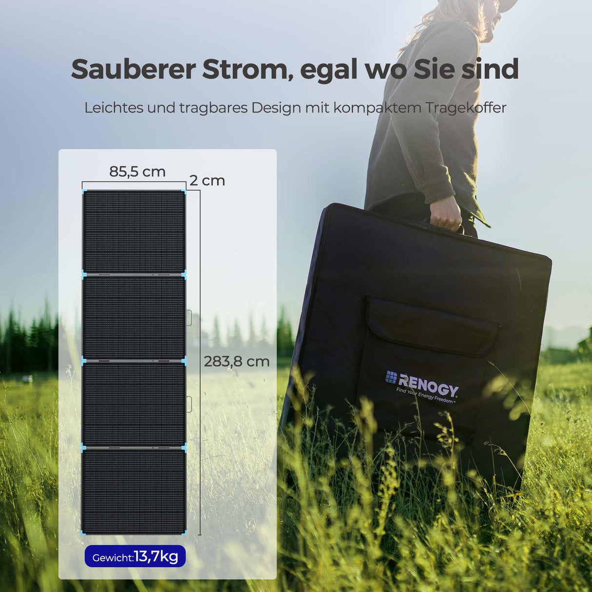 400W leichte tragbare Solartasche