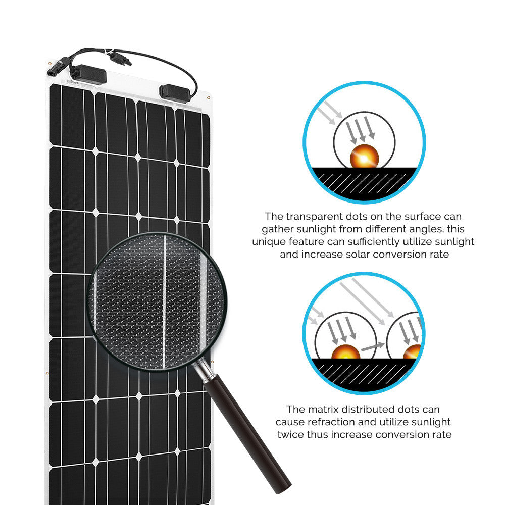 Flexibles Solarmodul Monokristallin 100W 12V