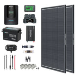 2 kWh 400 W 12 V Solarpanelsystem mit Solarpanel, Batterie, Wechselrichter und Laderegler
