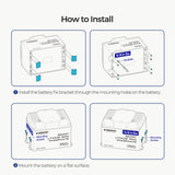 Montagehalterungen für Pro 12V 200Ah/100Ah LiFePO4 Batterie