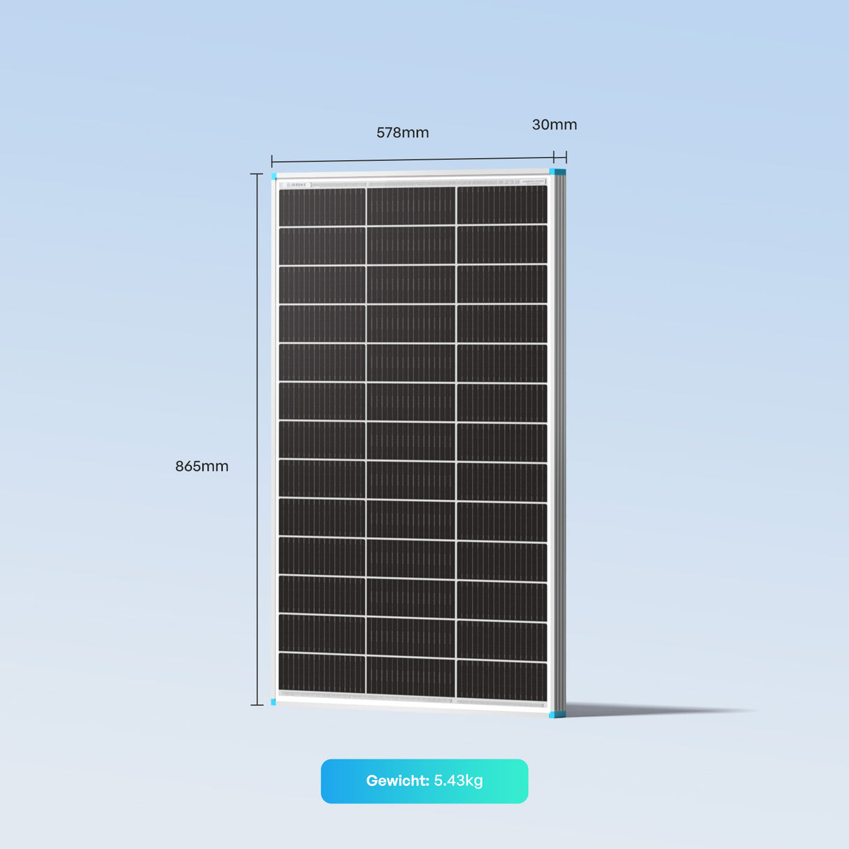 100W Bifaziales Solarmodul N-Typ