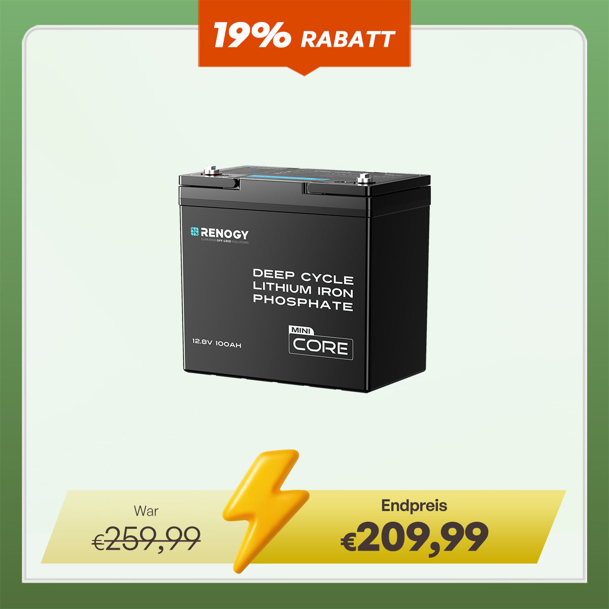 Core Mini - 12V 100Ah LiFePO4 Batterie