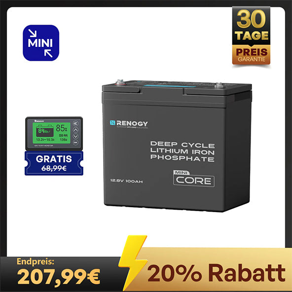 Core mini 12V Lithium Batterie 300Ah/200Ah/100Ah