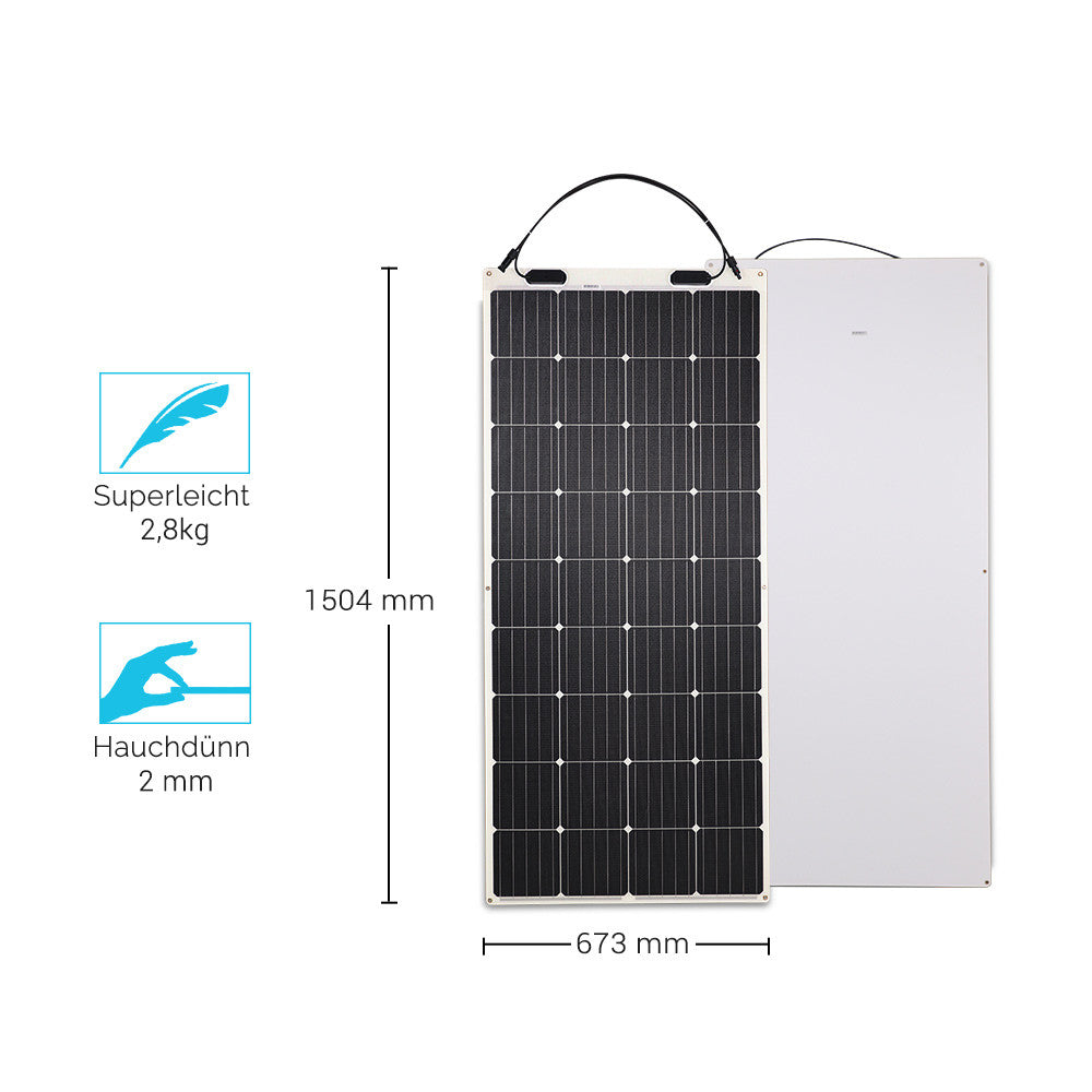 Flexibles Solarmodul Monokristallin 175W 12V