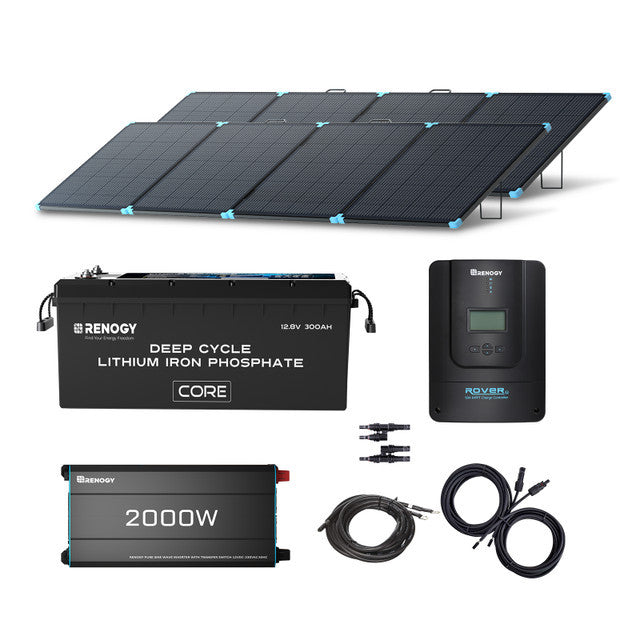 4Kwh Notfall Backup System 800W tragbare Solartasche 12V 300Ah Lithium Batterie 2000W reine Sinuswelle Wechselrichter