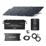 4Kwh Notfall Backup System 800W tragbare Solartasche 12V 300Ah Lithium Batterie 2000W reine Sinuswelle Wechselrichter
