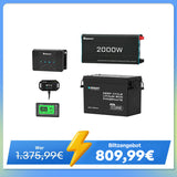 3,84 kWh Wohnmobil Power Solaranlage| 2000W Wechselrichter, 50A Batterladegerät