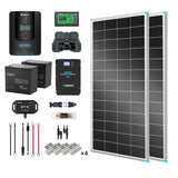 2 kWh 400 W 12 V Solarpanelsystem mit Solarpanel, Batterie, Wechselrichter und Laderegler