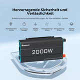 0% MwSt.  2000W 12V auf 230V Reine Sinus Wechselrichter