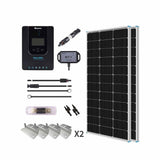 200W 12V/24V Premium Solaranlage mit 20A MPPT Laderegler für Wohnmobile/Haus/Garten
