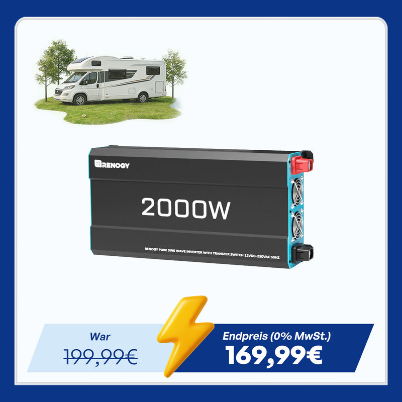 12V 2000W Wechselrichter Reine Sinuswelle