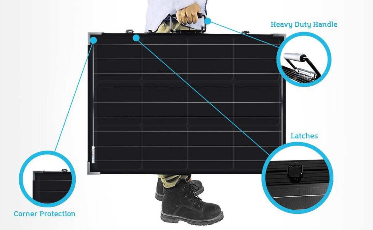 100 W 12 V Monokristallin Solarkoffer