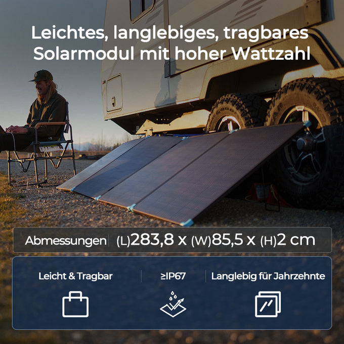 Renogy 12V 400W leichte tragbare Solartasche Leichtes, langlebiges, tragbares Solarmodul mit hoher Wattzahl