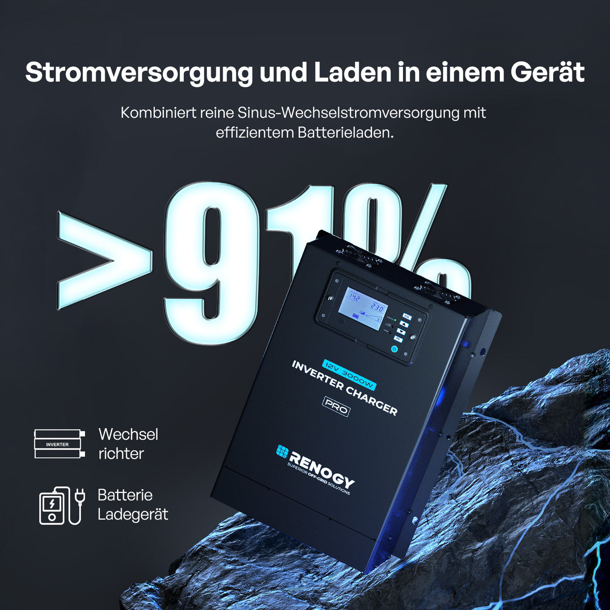 Pro 12V 3000W HF Wechselrichter Ladegerät