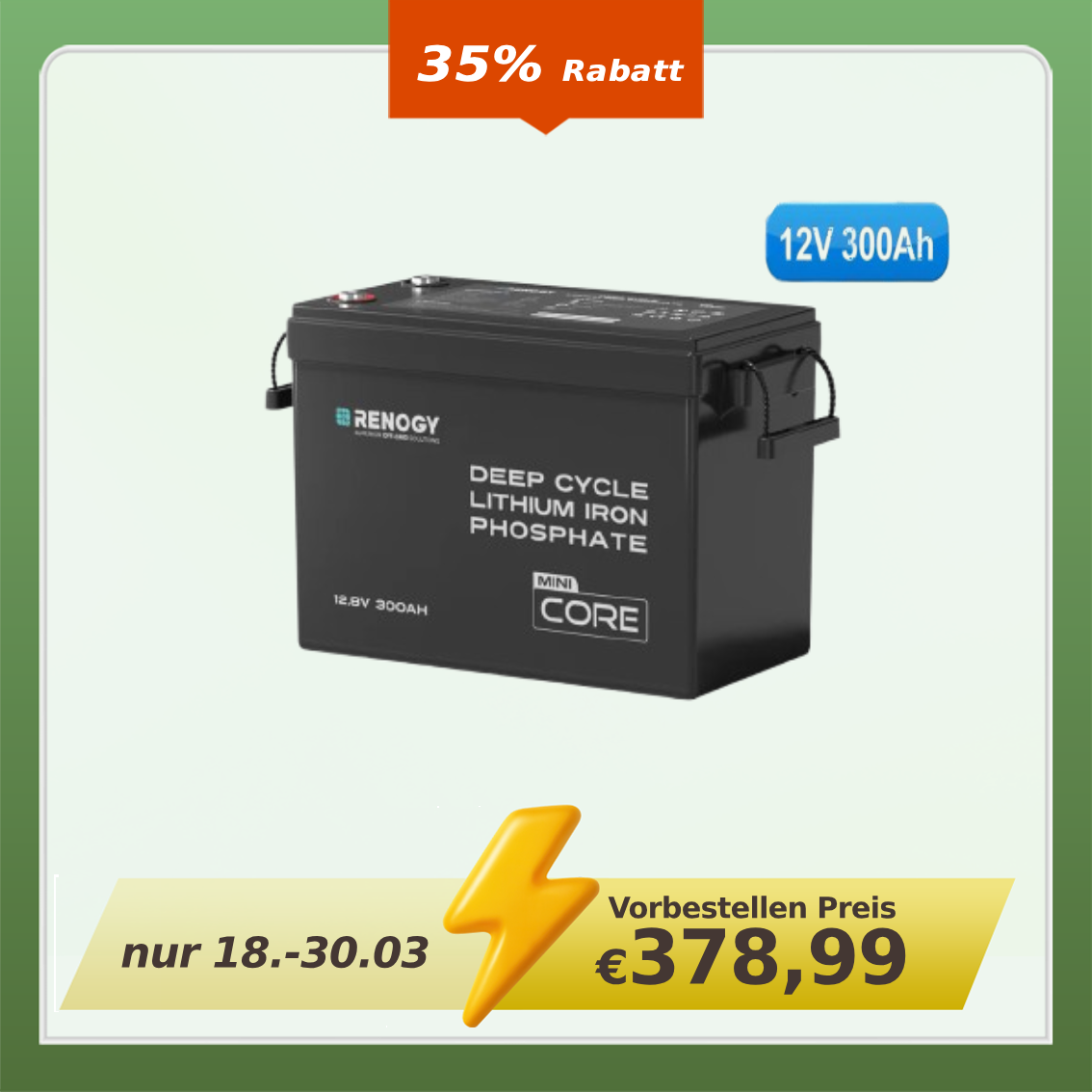 Core Mini - 12V Lithium Batterie 300Ah/200Ah