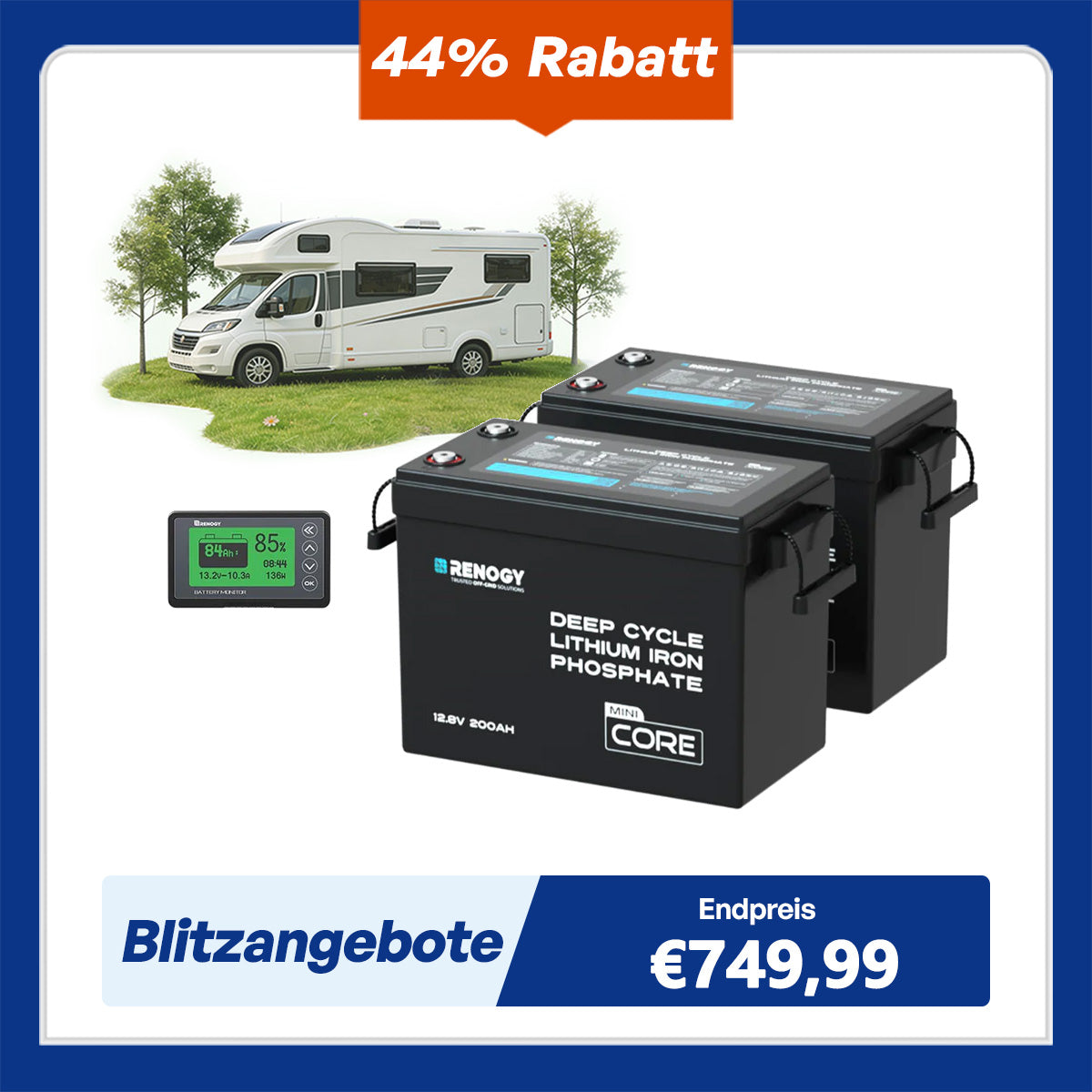 Core Mini - 12V 200Ah LiFePO4 Batterie mit Niedrigtemperaturschutz