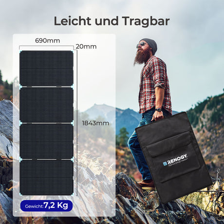 220W Leichte tragbare Solartasche
