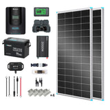 2 kWh 400 W 12 V Solarpanelsystem mit Solarpanel, Batterie, Wechselrichter und Laderegler