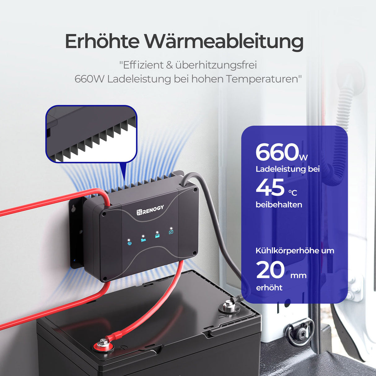 12V 50A MPPT DC zu DC Batterie Ladegerät Laderegler