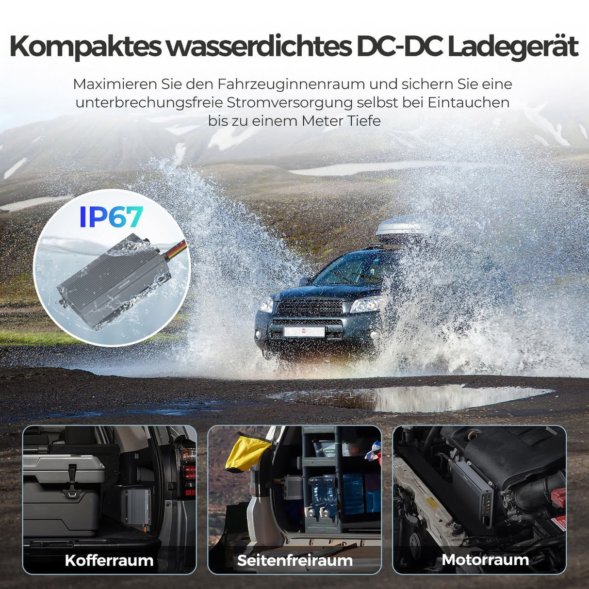12V/24V IP67 50A DC-DC Batterieladegerät mit MPPT