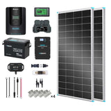2 kWh 400 W 12 V Solarpanelsystem mit Solarpanel, Batterie, Wechselrichter und Laderegler