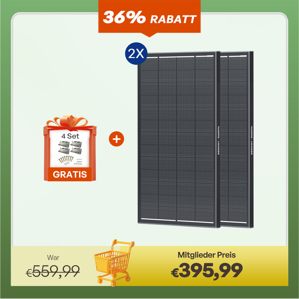 ShadowFlux 12V 200W/120W Anti-Beschattung Solarmodul