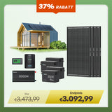 15.36kWh Off-Grid Solaranlage| 3000W Wechselrichter, 60A MPPT Laderegler
