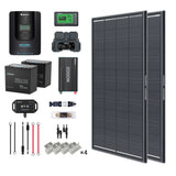 2 kWh 400 W 12 V Solarpanelsystem mit Solarpanel, Batterie, Wechselrichter und Laderegler