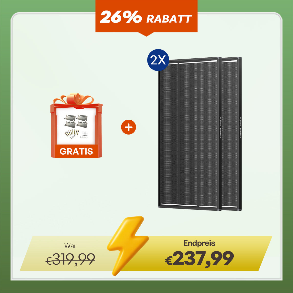 ShadowFlux 12V 200W/120W Anti-Beschattung Solarmodul
