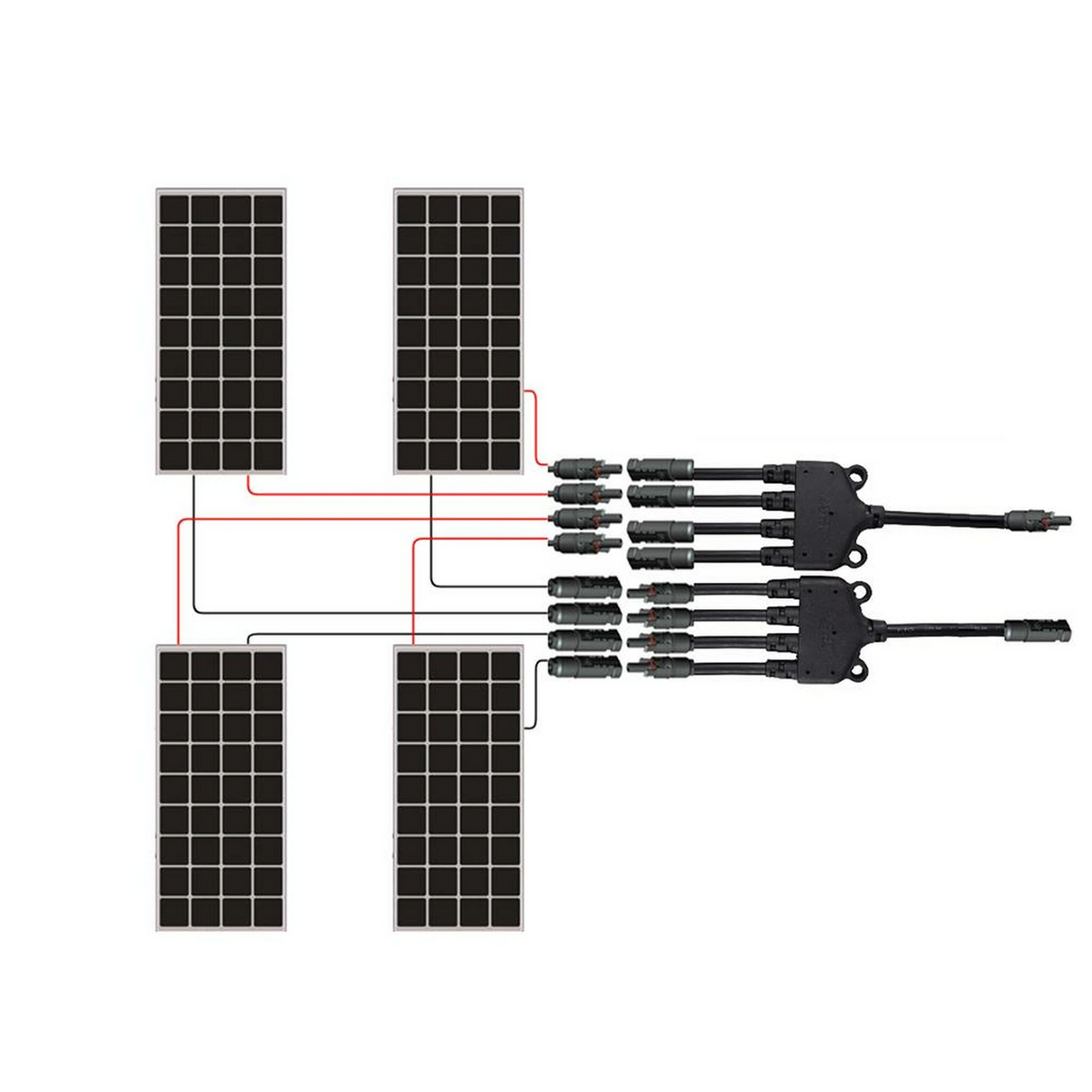 Solar Y-Abzweigverbinder MFFFF + FMMMM-Paar