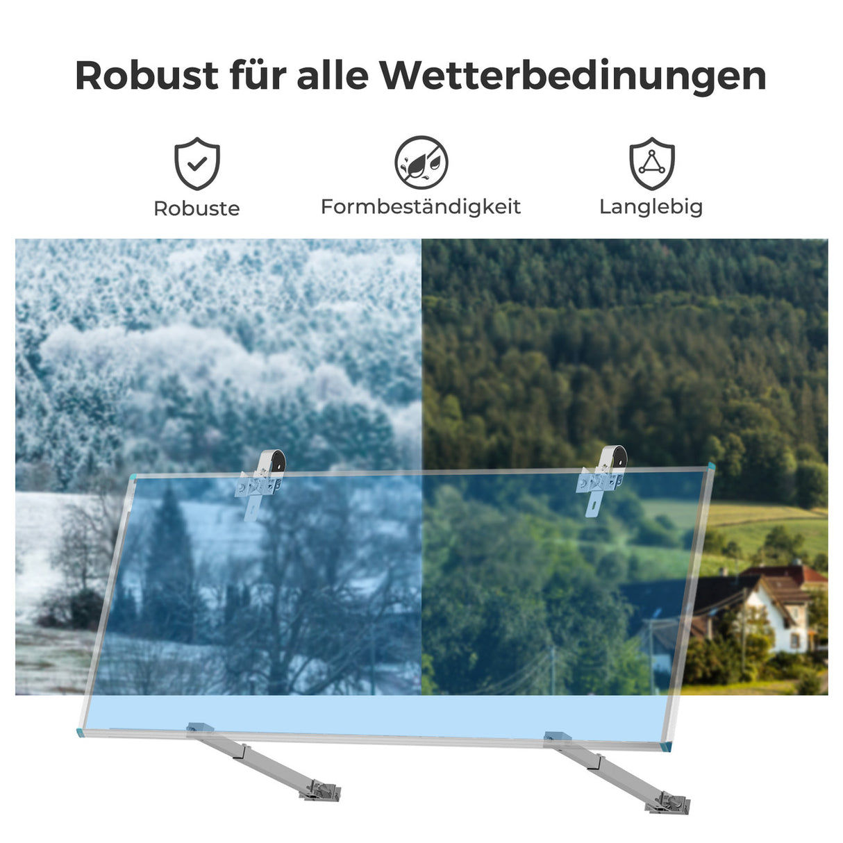 Balkon-Solarmodul Kippgestell
