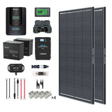 2 kWh 400 W 12 V Solarpanelsystem mit Solarpanel, Batterie, Wechselrichter und Laderegler