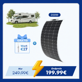 12V 200W Flexibles Solarmodul Monokristallin