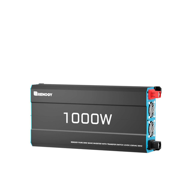 1000W 12V auf 230V Reine Sinus Wechselrichter mit 1 EU-Steckdose und Netzvorrangschaltung