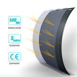 100 W 12V Flexibles Monokristallines solarmodul Schwarz