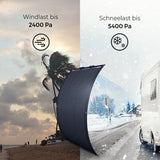 100 W 12V Flexibles Monokristallines solarmodul Schwarz