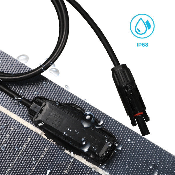 100 W 12V Flexibles Monokristallines solarmodul Schwarz