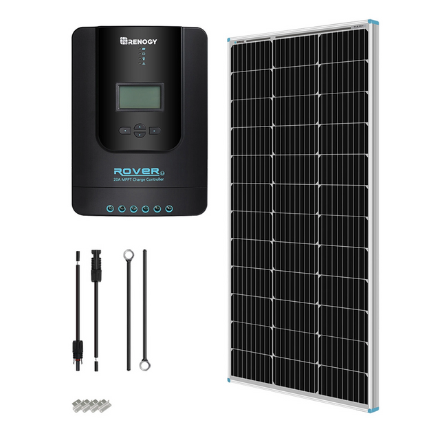 100W 12V Starter Solaranlage mit 20A MPPT Laderegler