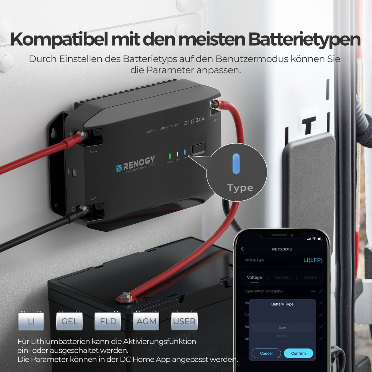 12V 20A DC zu DC Batterieladegerät