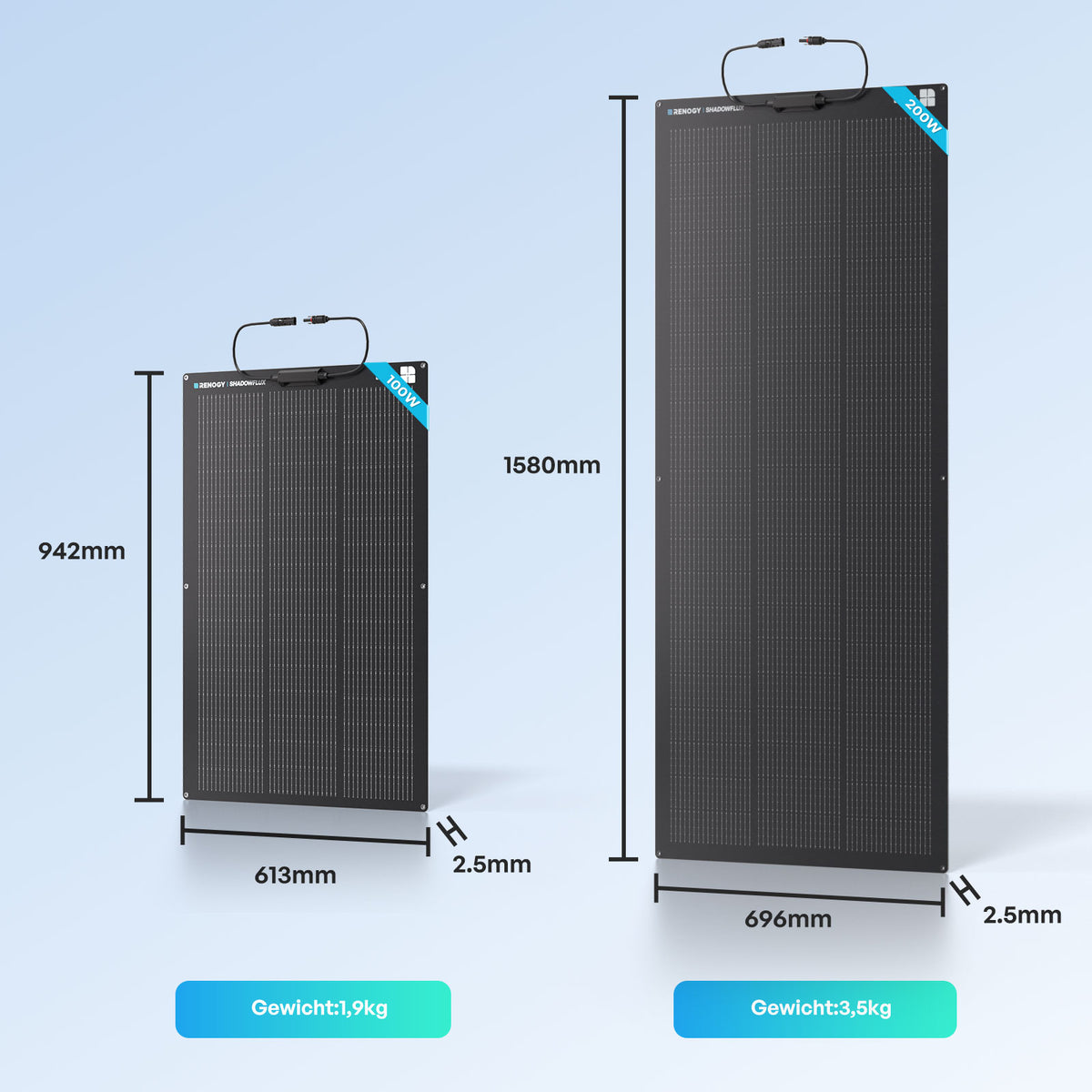 Flex ShadowFlux 200W felxibles Solarmodul Anti-Beschattung N-Typ