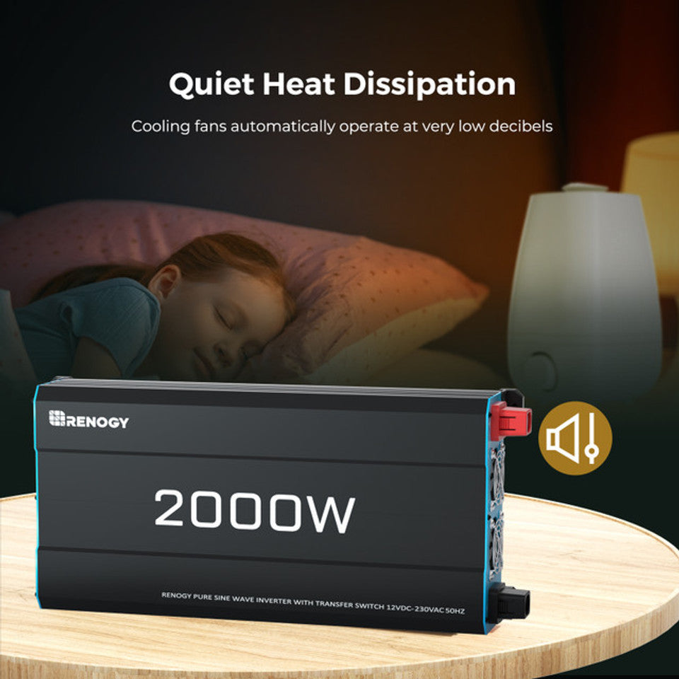 2Kwh Notfall Backup System 400W tragbare Solartasche 12V 200Ah PRO Lithium Batterie 2000W reine Sinuswelle Wechselrichter