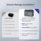 RENOGY LiFePO4 100Ah 12V Batterie mit Selbsterwärmung-Funktion und Bluetooth