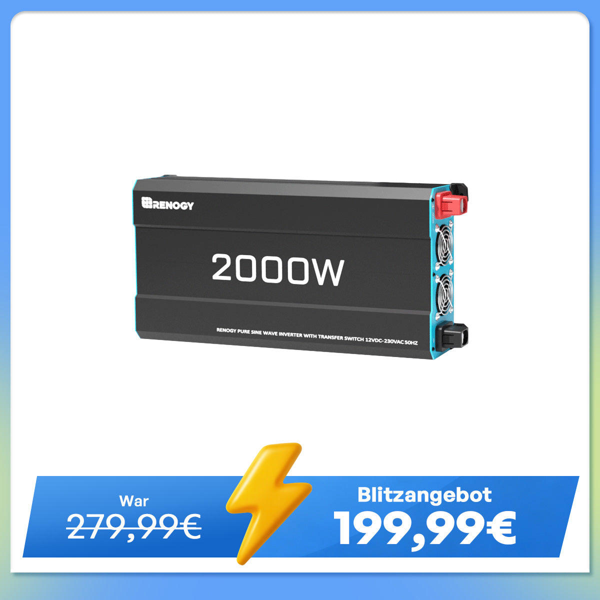 12V 2000W Wechselrichter Reine Sinuswelle